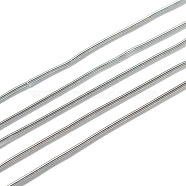 French Wire Gimp Wire, Flexible Round Copper Wire, Metallic Thread for Embroidery Projects and Jewelry Making, Silver, 18 Gauge(1mm), 10g/bag(TWIR-Z001-04P)