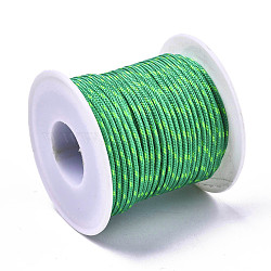 Multipurpose Polyester Cord, for Rope Bracelets or Boot Laces Making, Medium Sea Green, 2mm, about 21.87 yards(20m)/roll(OCOR-N006-002B-06)