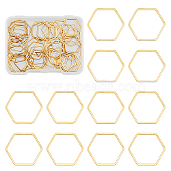 50Pcs 201 Stainless Steel Linking Rings, Hexagon, Golden, 18x16x1mm(STAS-DC0015-17)