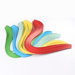 Quilling Paper Strips, Mixed Color, 390x3mm, about 120strips/bag(DIY-J001-3mm-B)