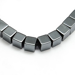 Grade AA Non-magnetic Synthetic Hematite Cube Beads Strands, 4x4x4mm, Hole: 1mm, about 100pcs/strand, 16 inch(G-F161-11C)