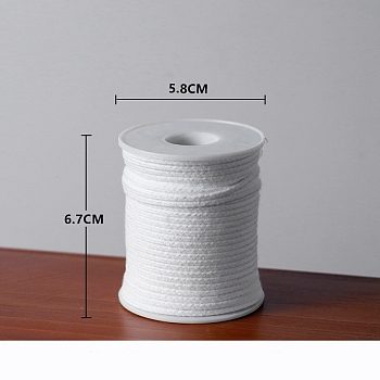 Cotton Candle Wicks, Unbleached Smokeless Candle Wicks, White, Spool: 5.8x6.7cm, 50m/roll