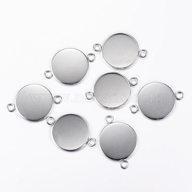 304 Stainless Steel Cabochon Connector Settings(STAS-P161-29-20mm)-3