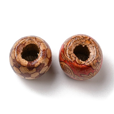 100Pcs Printed Wooden Dyed Beads(WOOD-P019-01C)-2