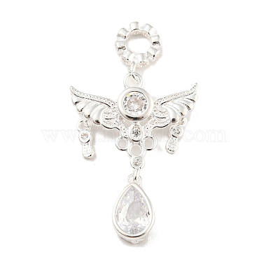 Silver Angel & Fairy Sterling Silver+Rhinestone Pendants