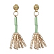 MIYUKI Delica Beaded Broom Dangle Stud Earrings(EJEW-MZ00095)-1