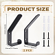 Iron Ski Board Wall Mounted Hooks(AJEW-WH0609-082EB)-2