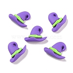 Halloween Hat Opaque Resin Cabochons, for Halloween, Blue Violet, 18.5x22x8mm(RESI-F031-07)