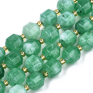 Natural Dolomite Beads Strands, Faceted, Dyed, Round, Lime Green, 10.5x9.5mm, Hole: 1.2mm, about 31pcs/strand, 15.04 inch~15.35 inch(38.2cm~39cm)(G-T131-85B-13)