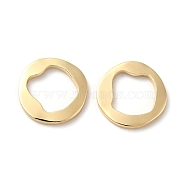 Brass Linking Rings, Irregular Round Ring, Real 18K Gold Plated, 11x1.3mm, Inner Diameter: 7.5x7.7mm(KK-E057-07G)