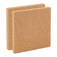 Cork Insulation Sheets, with Square, for Coaster, Wall Decoration, Party and DIY Crafts Supplies, BurlyWood, 15.05x15.05x1.53cm(AJEW-OC0001-42)