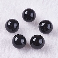 Natural Black Onyx Beads, Gemstone Sphere, Undrilled/No Hole, Dyed, Round, 8mm(G-K275-32-8mm)