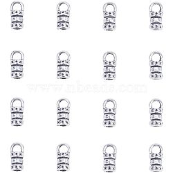 Alloy Ribbon Ends, Antique Silver, 10x5x4mm, Hole: 3x2.5mm(FIND-NB0001-10)