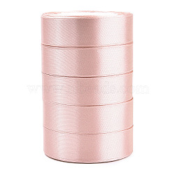 Single Face Satin Ribbon, Polyester Ribbon, Pink, 1 inch(25mm) wide, 25yards/roll(22.86m/roll), 5rolls/group, 125yards/group(114.3m/group)(RC25mmY-041)