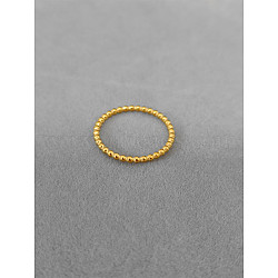 304 Stainless Steel Finger Rings for Couple, Real 18K Gold Plated, US Size 7(17.3mm)(FS-WG36BBF-02)