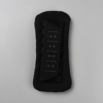Polyester Tactical Vest Shoulder Strap Pads, Comfort Cushion Pad, Rectangle, Black, 215x100x17~27.5mm