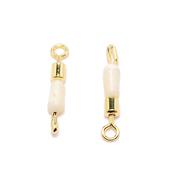 Brass Fishing Rolling Bearing Connector, with Silicone Rolling Barrel Fishing, Fishing Swivels Tackle Accessories, Linen, 15~16x2mm, Hole: 1.5mm