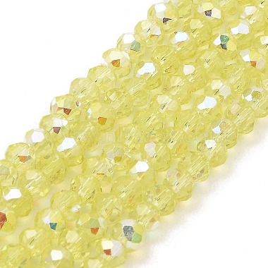 Light Yellow Round Glass Beads