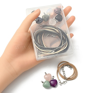 DIY Heart Necklace Making Kit(DIY-YW0007-23)-4