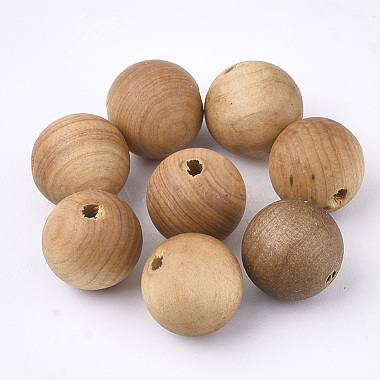 10mm BurlyWood Round Wood Beads
