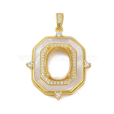 Real 18K Gold Plated Rectangle Sterling Silver+Cubic Zirconia Pendants