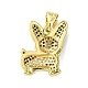 Brass Micro Pave Cubic Zirconia Pendants(ZIRC-F138-04G)-2