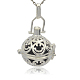 Silver Color Plated Brass Hollow Round Cage Pendants(KK-J216-11S)-1