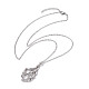 304 Stainless Steel Macrame Pouch Empty Stone Holder for Pendant Necklaces Making(NJEW-JN04441-02)-2