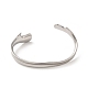 316 Stainless Steel Cuff Bangles(BJEW-C053-02P)-3