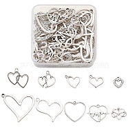 Tibetan Style Alloy Pendants, Heart, Antique Silver, 100pcs/box(TIBE-KS0002-06)