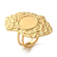 Ion Plating(IP) 304 Stainless Steel Finger Rings, Real 18K Gold Plated, Inner Diameter: Adjustable(RJEW-C109-01G)