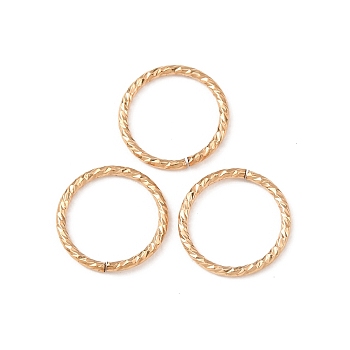 1/20 14K Gold Filled Open Jump Rings, Yellow Gold Filled Saw Cut Round, Diamond Cut Twisted, Real 14K Gold Filled, 8.5x0.76mm, Inner Diameter: 7mm