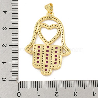 Anhänger aus Messing mit Mikro-Pave-Zirkonia-Zirkonia(KK-K341-71G)-3