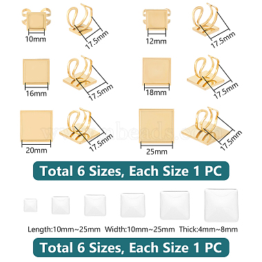 201 Stainless Steel Cuff Pad Ring Settings(DIY-UN0055-89)-3