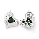 Pendentifs en laiton zircon cubique micro pavé vert(KK-E068-VC453)-1