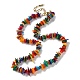 Boho Dyed Natural Shell Chip Beaded Necklaces(NJEW-H047-12G)-2