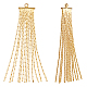10Pcs Brass Coreana Chain Tassel Pendants(KK-BBC0003-67)-1