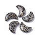 Forme de lune jaspe dalmatien naturel guérissant les pierres de paume de poche en cristal(X-G-T132-001)-1