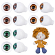 ahadermaker 6 paires 3 couleurs yeux artisanaux de poupée en acrylique en forme de larme(DIY-GA0004-57B)-1