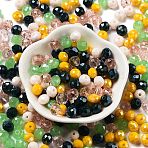Glass Beads, Faceted, Rondelle, Marine Blue, 8x6mm, Hole: 1mm, about 1210pcs/500g(EGLA-A034-LM8mm-20)