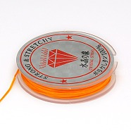 Flat Elastic Crystal String, String Cord Crystal Threads, Orange, 0.8mm, about 10.93 yards(10m)/roll(EW-F001-12)