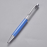 Creative Empty Tube Ballpoint Pens, with Black Ink Pen Refill Inside, for DIY Glitter Epoxy Resin Crystal Ballpoint Pen Herbarium Pen Making, Silver, Dodger Blue, 140x10mm(AJEW-L076-A50)
