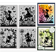 Rubber Clear Stamps, for Card Making Decoration DIY Scrapbooking, Fairy, 22x18x0.8cm(DIY-WH0251-028)