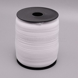 Nylon Elasticity Ribbon, with Plastic Scroll for Home Decoration, Wrapping Gifts & DIY Crafts Decorative, White, 5/8 inch(15mm), about 109.36 Yards(100m)/Roll(OCOR-WH0063-66A)