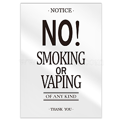 Acrylic Blank Table Signs, for Home Decoration, Wedding, Party, Rectangle with Word No Smoking or Vapin, Word, 127x90x4mm(AJEW-WH0476-012)