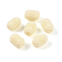 Synthetic Shell & Resin Beads, Barrel, Beige, 19.5x13.5x13mm, Hole: 2mm(BSHE-G036-17)
