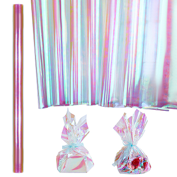 Iridescent Gift Flower Bouquet Wrapping Paper, Square, Colorful, 500x500mm