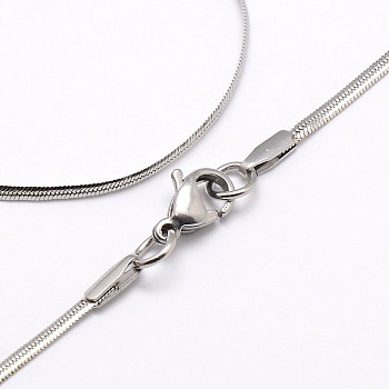 Trendy Men's 304 Stainless Steel Herringbone Chain Necklaces, with Lobster Clasps, Stainless Steel Color, 23.6 inch(59.9cm), 2.2x0.5mm