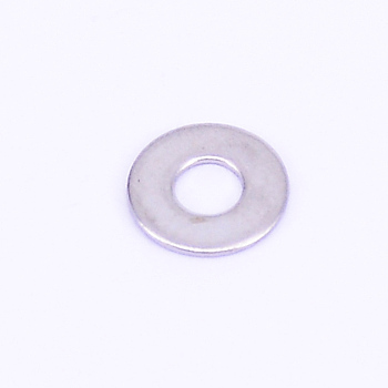 Stainless Steel Flat Washers, Ring, Stainless Steel Color, 6x0.3mm, Inner Diameter: 2.2~2.5mm