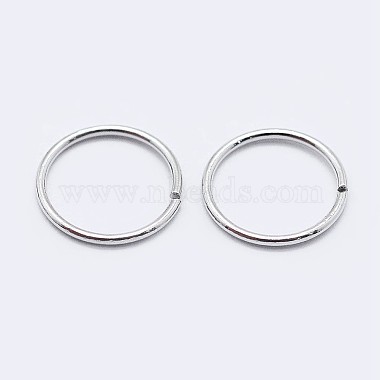 Rhodium Plated 925 Sterling Silver Open Jump Rings(STER-F036-02P-0.5x4mm)-2